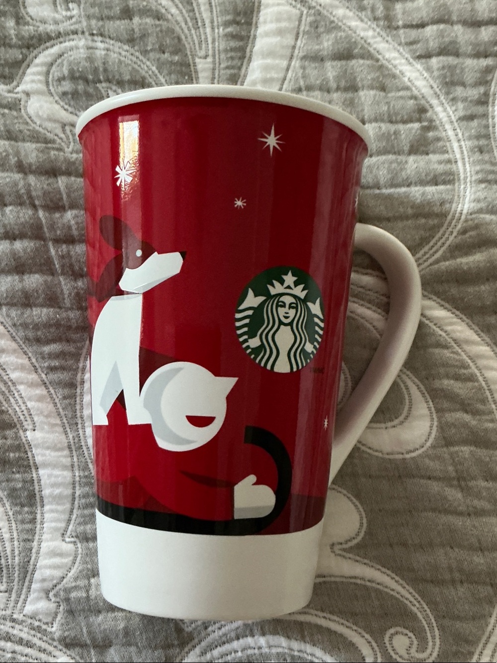 Starbucks 2011 Red Holiday Tall Mug — New Bone China